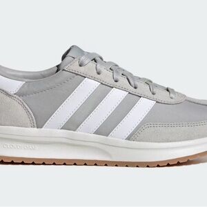 Women’s Adidas Light Gray and White Cloudfoam Sneaker